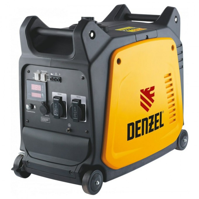 Инверторный генератор GT-2600i, X-Pro 2,6 кВт, 220В, цифровое табло, бак 7,5 л, ручной старт Denzel 17452