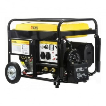 Бензиновая сварочная генераторная установка WG 210Е, 5,0 кВт, 220В, бак 25 л, электростартер Denzel 17676