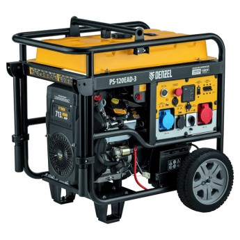Бензиновый генератор PS-120EAD-3, 12 кВт, 230/400 В, 40л, разъём ATS, перекл.режима, электростартер Denzel 17680